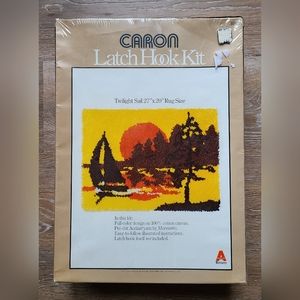 Vintage Caron Latch Hook Kit Twilight Sail